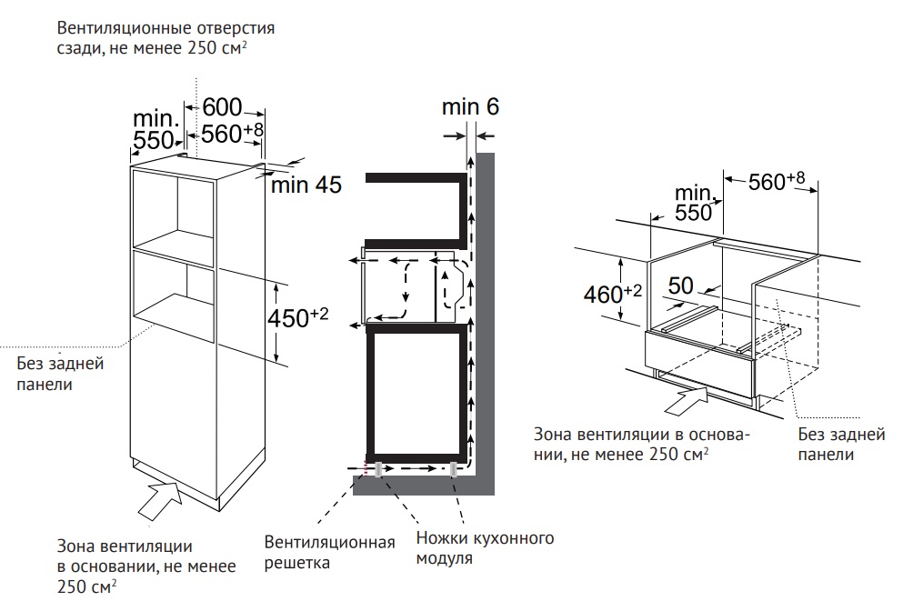 Схема встраивания Kuppersberg KMW 612 Black